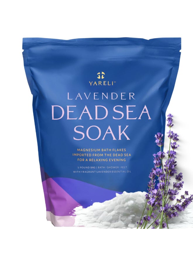 Yareli Magnesium Flakes 5lb Lavender Dead Sea Bath and Foot Soak Alternative to Epsom Salt with Over 250000mg of Magnesium Chloride Per Bag - Image 3