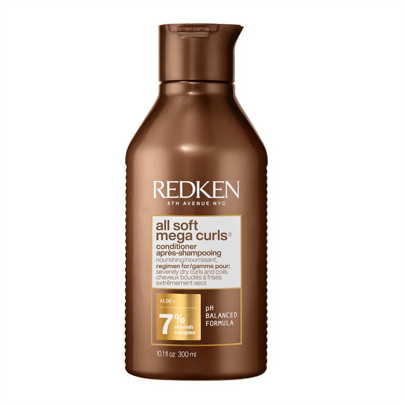 Redken All Soft Mega Curls Conditioner | For Extremely Dry Hair | For Curly & Coily Hair | Nourishes & Softens Severely Dry Hair | With Aloe Vera | 10.1 Fl Oz - Image 1