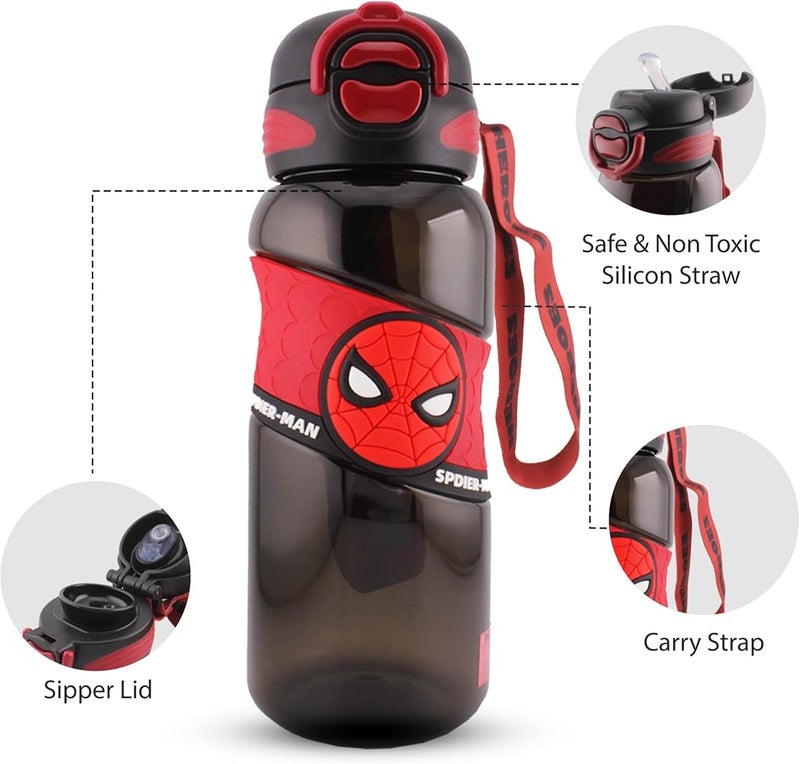 BrainGiggles Water Bottle for Boys – Leakproof, BPA-Free Kids, Lightweight Tritan Water Bottle with Strap for School, No Spill (700ML) - Image 3