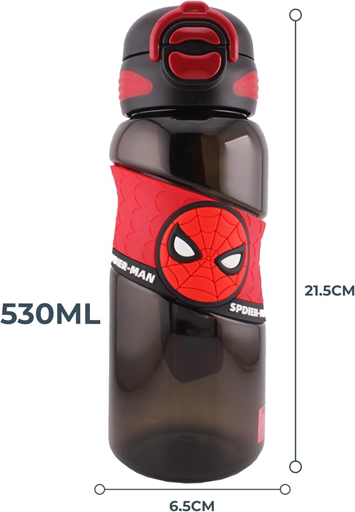 BrainGiggles Water Bottle for Boys – Leakproof, BPA-Free Kids, Lightweight Tritan Water Bottle with Strap for School, No Spill (700ML) - Image 4