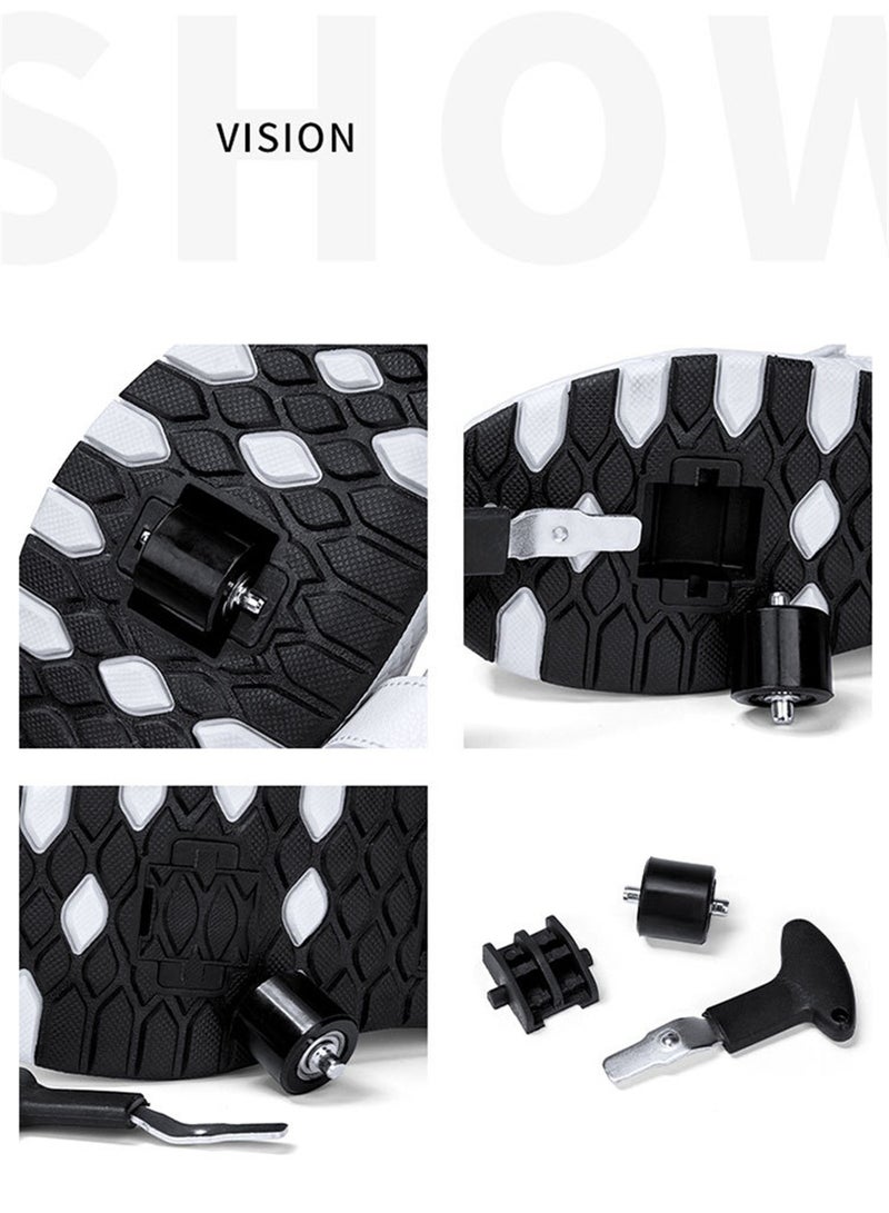 Loquat USB Charging LED Flash Walking Shoes Boys And Girls Children Roller Skates Black - Image 2