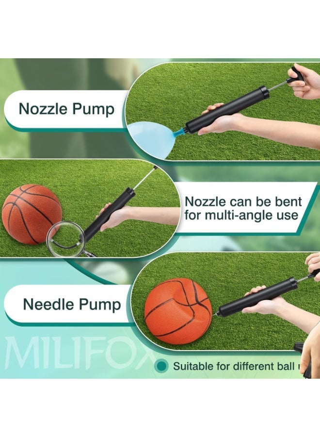 سبورت كيو مضخة كرات محمولة SportQ®️ منفاخ بريميوم – مضخة هواء يدوية عالية الضغط مع خرطوم مرن وفوهات متعددة لنفخ كرة القدم والسلة والطائرة والبالونات والعوامات – حجم صغير سهل الحمل - Image 5