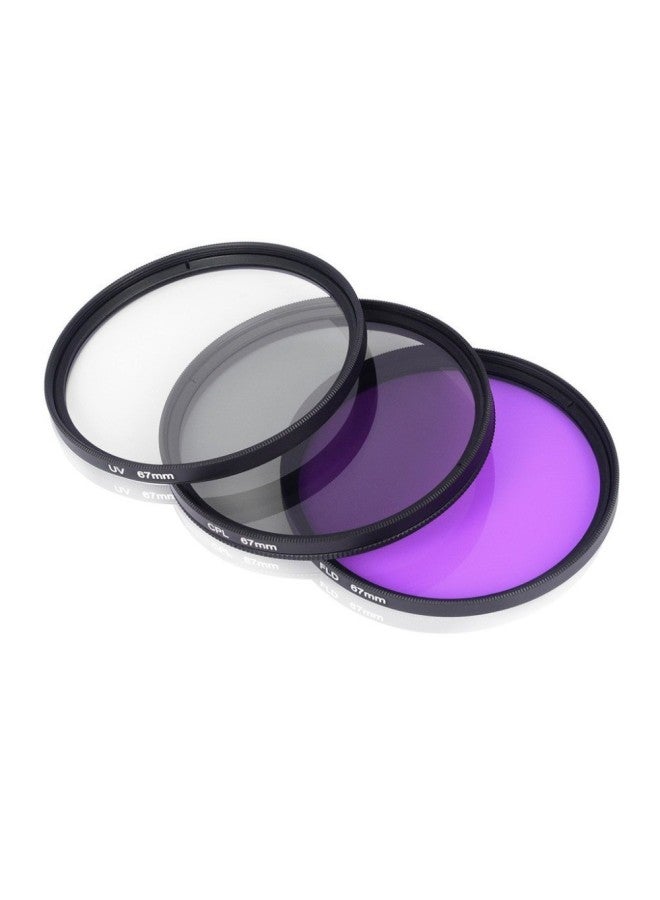 Direct Batch SLR Photography Filter Suit UV CPL Polarization FLD Lens Cover Hood Filter Bag-Color:52mm  - Image 2