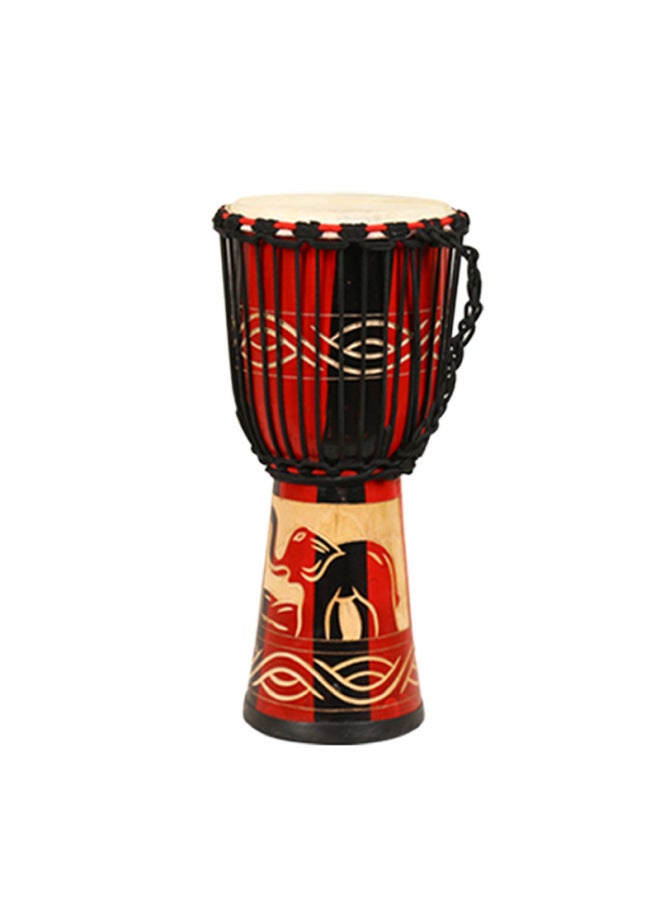 Somali Goat African Drum For Adults and Children Beginners Hand Drum Professional Performance Teaching Drum Taobao small 12-inch-red elephant + Gift - Image 5