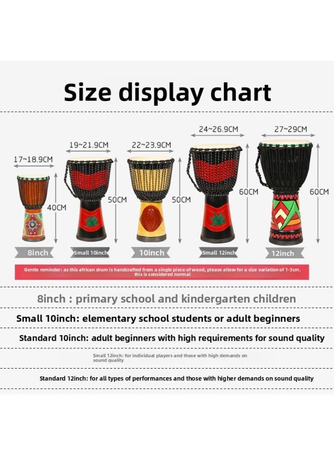 Somali Goat African Drum For Adults and Children Beginners Hand Drum Professional Performance Teaching Drum Taobao small 12-inch-red elephant + Gift - Image 3