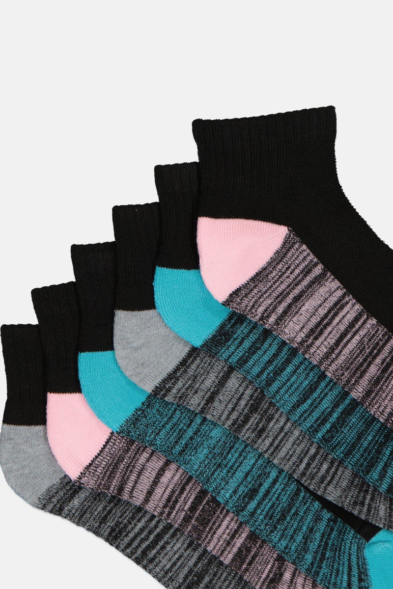 clarks Women 6 Pairs Brand Logo Chaussettes Socks, Multicolor - Image 2