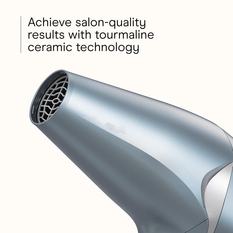 CONAIR Infiniti PRO CONAIR Hair Dryer with Diffuser and Concentrator  1875W Style & Shine Blow Dryer with Tourmaline and Ionic Conditioning to Fight Frizz  3 Heat & 2 Speed Settings  Blue - Image 4