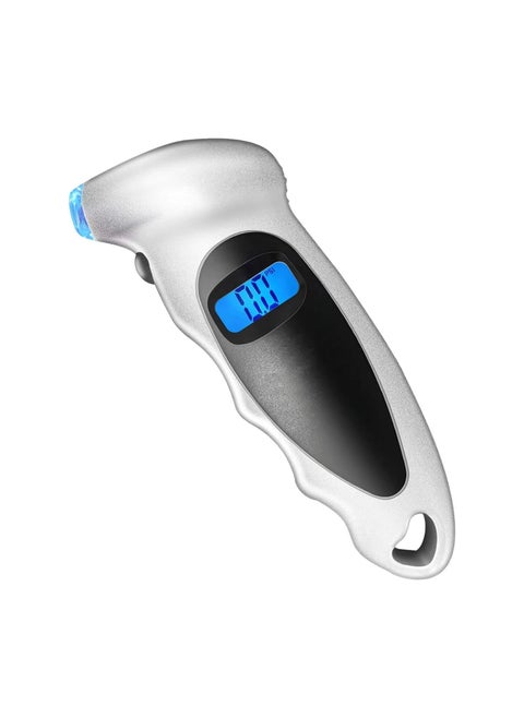 Digital Tire Pressure Gauge, 150PSI 4 Setting for Cars, Trucks and Bicycles, Backlit LCD and Anti-Skid Grip for Easy and Accurate Reading
