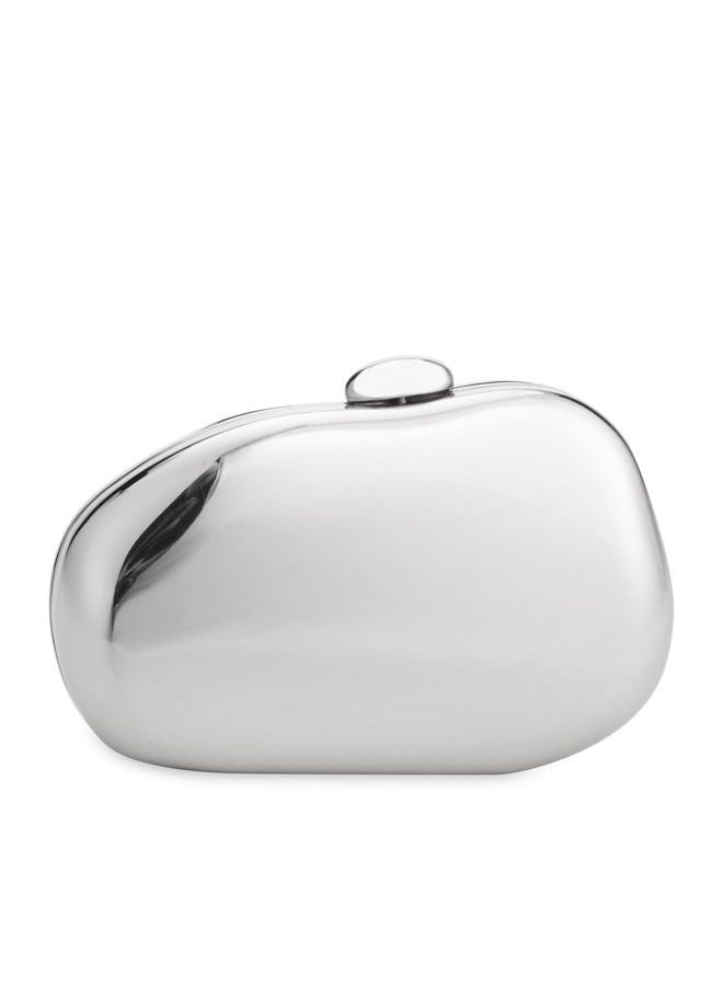 Gets Acrylic Clutch Purses for Women Gold Metallic Purse Silver Unique Handbag for Wedding Party Prom (Silver) - Image 4