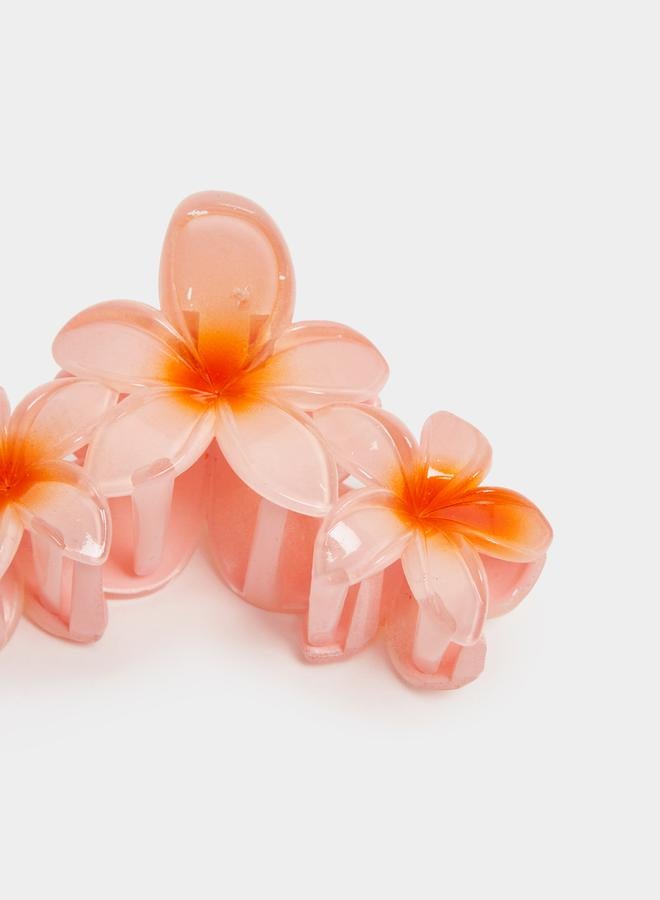 ستايلي مجموعة مشابك شعر بتصميم زهور (قطعتان) - Image 5