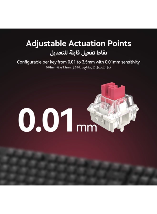 المنارة المظلمة لوحة مفاتيح اللعب الميكانيكية DarkBeacon Flux 87 HE مفتاحات مغناطيسية هوت سواب توصيل USB-C إطار معدني مقبض متعدد الوظائف دعم الماكرو - Image 3