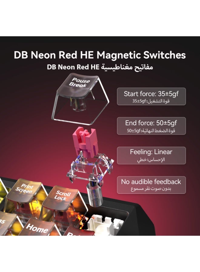 المنارة المظلمة لوحة مفاتيح اللعب الميكانيكية DarkBeacon Flux 87 HE مفتاحات مغناطيسية هوت سواب توصيل USB-C إطار معدني مقبض متعدد الوظائف دعم الماكرو - Image 4