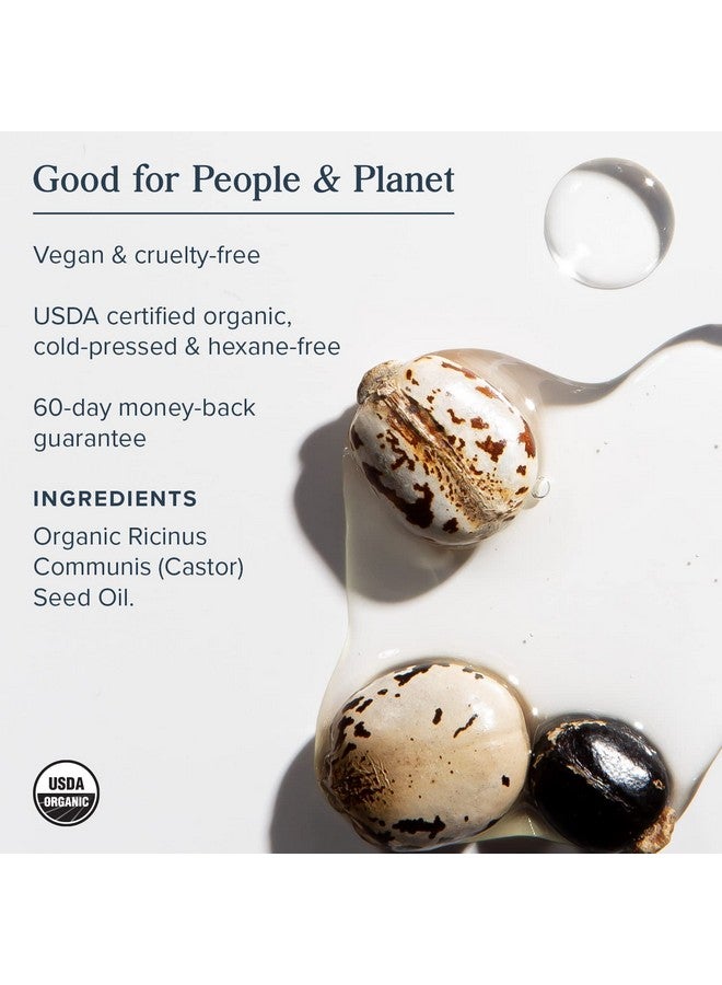 HERITAGE STORE Organic Castor Oil, Glass Bottle, Cold Pressed, Rich Hydration for Hair & Skin, Bold Lashes & Brows (32 Fl Oz) - Image 3