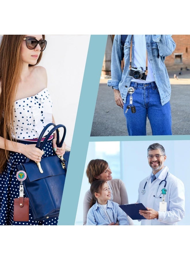 حامل شارة مكون من 6 قطع، حامل شارة مضحك، حامل شارة ممرضة، مشابك شارة تمريض قابلة للسحب، شارة تمريض لطيفة للممرضات والأطباء والمستشفيات وموظفي المكاتب والهدايا - Image 5