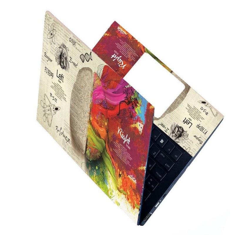 PIXELARTZ أغطية لابتوب للدماغ الأيسر والأيمن 15.6 بوصة أغطية/ملصقات لابتوب لديل-لينوفو-أيسر-إتش بي (FB-3052) - Image 1