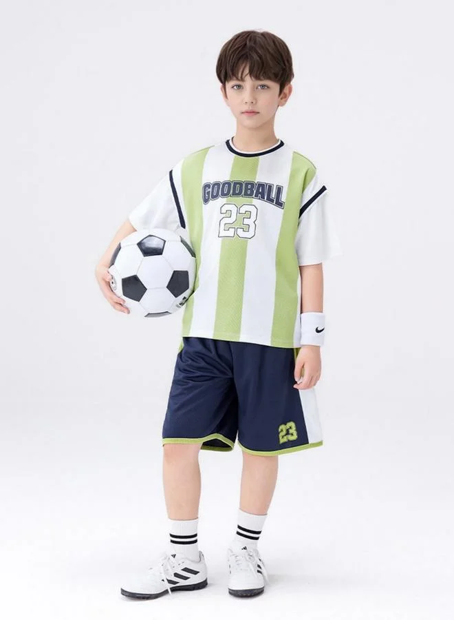Take Two Boys Green Graphic Print T-Shirt and Shorts Set