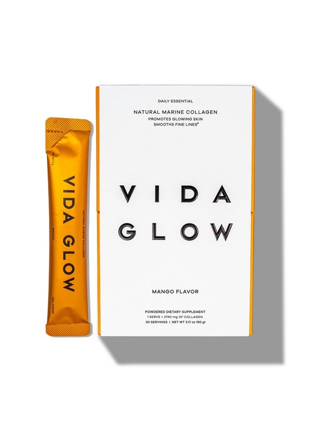 Vida Glow Marine Collagen Powder Sachets Mango - Image 1
