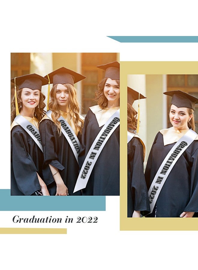 چوينت مجموعة من 6 قطع من إكسسوارات حفلات الهالوين، أوشحة لحفلات التاج الملكي، أوشحة فارغة مرصعة بأحجار الراين، أوشحة من الساتان لحفلات الزفاف، أو زينة حفلات التخرج، اصنعها بنفسك (أبيض، فضي) - Image 3