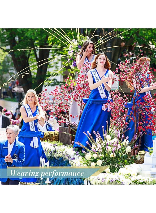 چوينت مجموعة من 6 قطع من إكسسوارات حفلات الهالوين، أوشحة لحفلات التاج الملكي، أوشحة فارغة مرصعة بأحجار الراين، أوشحة من الساتان لحفلات الزفاف، أو زينة حفلات التخرج، اصنعها بنفسك (أبيض، فضي) - Image 5