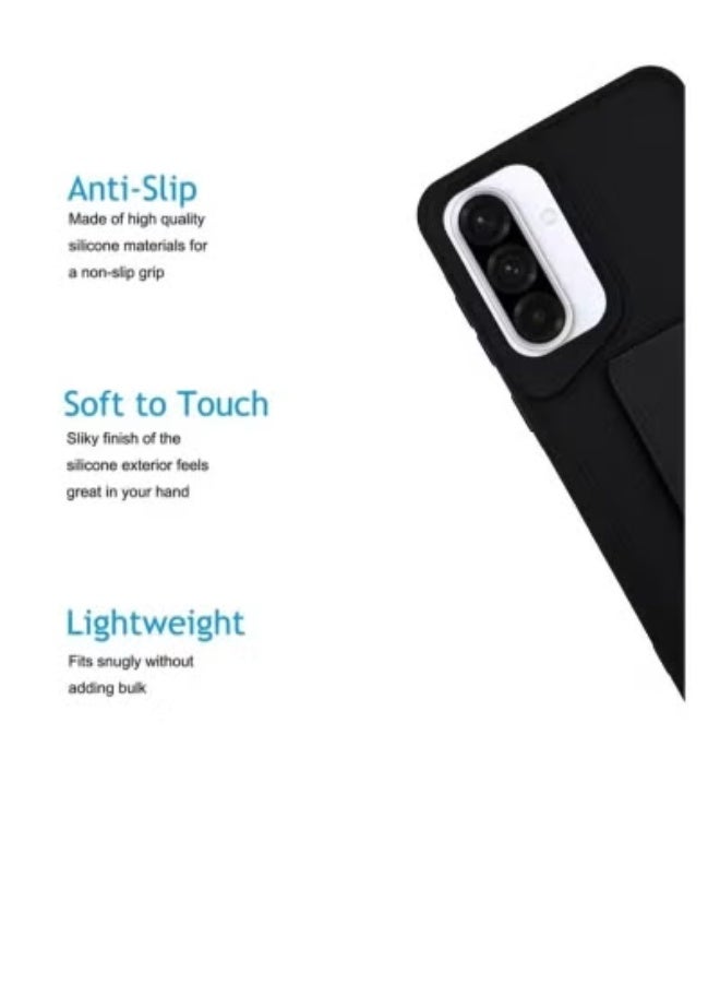 TIGER Samsung Galaxy A36 Case Cover | 3-in-1 Shockproof Back Cover with Magnetic Ring Holder, Hand Grip & Kickstand | Rugged Hybrid TPU + PC Drop-Resistant Protective Case | Anti-Slip Slim Fit Mobile Cover for Daily Use – Black - Image 4