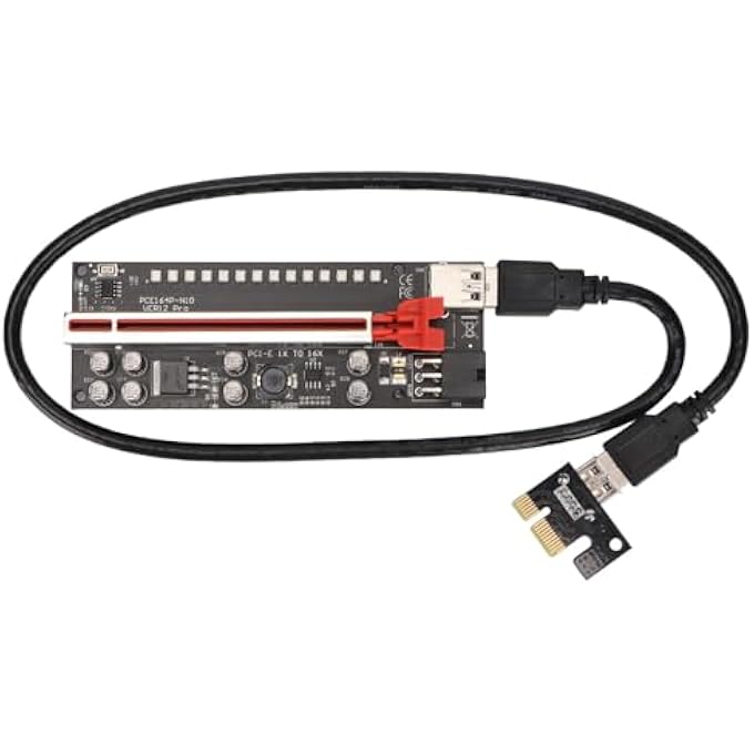rayihni PCIE RISER COMPUTER GRAPHICS CARD PCI EXPRESS RISER CARD 1X TO 16X GRAPHICS EXPANSION FOR ADAPTER FOR GPU MINING POWER - Image 3