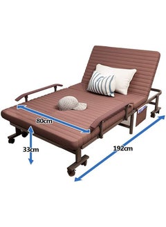 Generic Portable Single Folding Bed,Rollaway Bed with Wheels,Office Foldable Siesta Chair with adjustable Backrest,Multifunctional Hospital Escort Bed  - Image 2