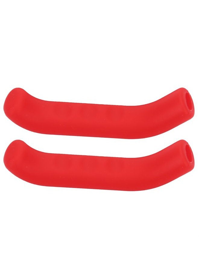 Tbest 1 Pair ycle Brake Lever Grip Protector Cover, 5 Colors Anti-Slip Brake Handle Silicone Sleeve Brake Handle Protection Cover for Mountain Road Bike Cycling (Red) - Image 1