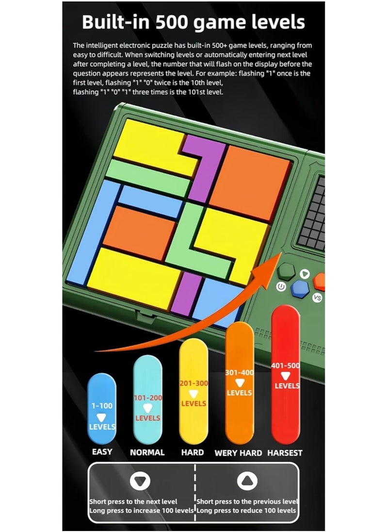 Smart Puzzle Game Console – 500 Levels, Maze Challenge, Interactive Logic & Concentration Game for Boys, Girls, and Parents, Brain Teasers for All Ages, Handheld Puzzle Game, Cognitive Skills Training, Family Fun, Educational Puzzle Console, Focus and Problem-Solving Game