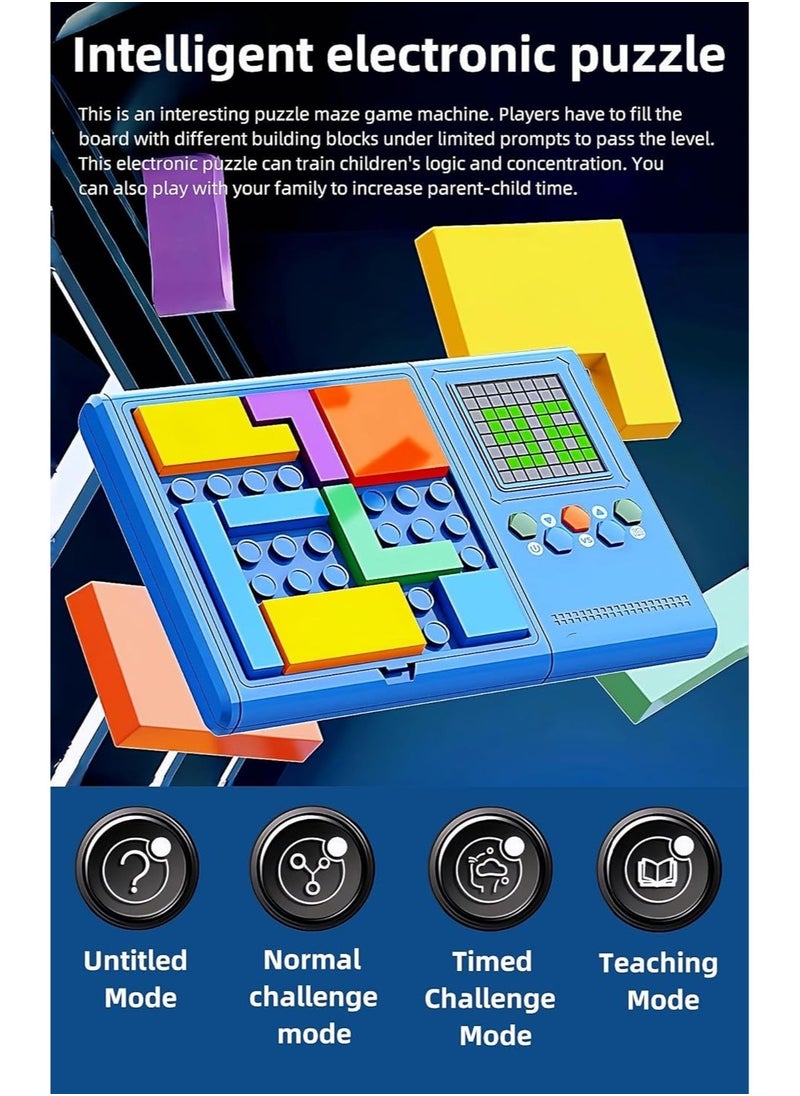 Smart Puzzle Game Console – 500 Levels, Maze Challenge, Interactive Logic & Concentration Game for Boys, Girls, and Parents, Brain Teasers for All Ages, Handheld Puzzle Game, Cognitive Skills Training, Family Fun, Educational Puzzle Console, Focus and Problem-Solving Game