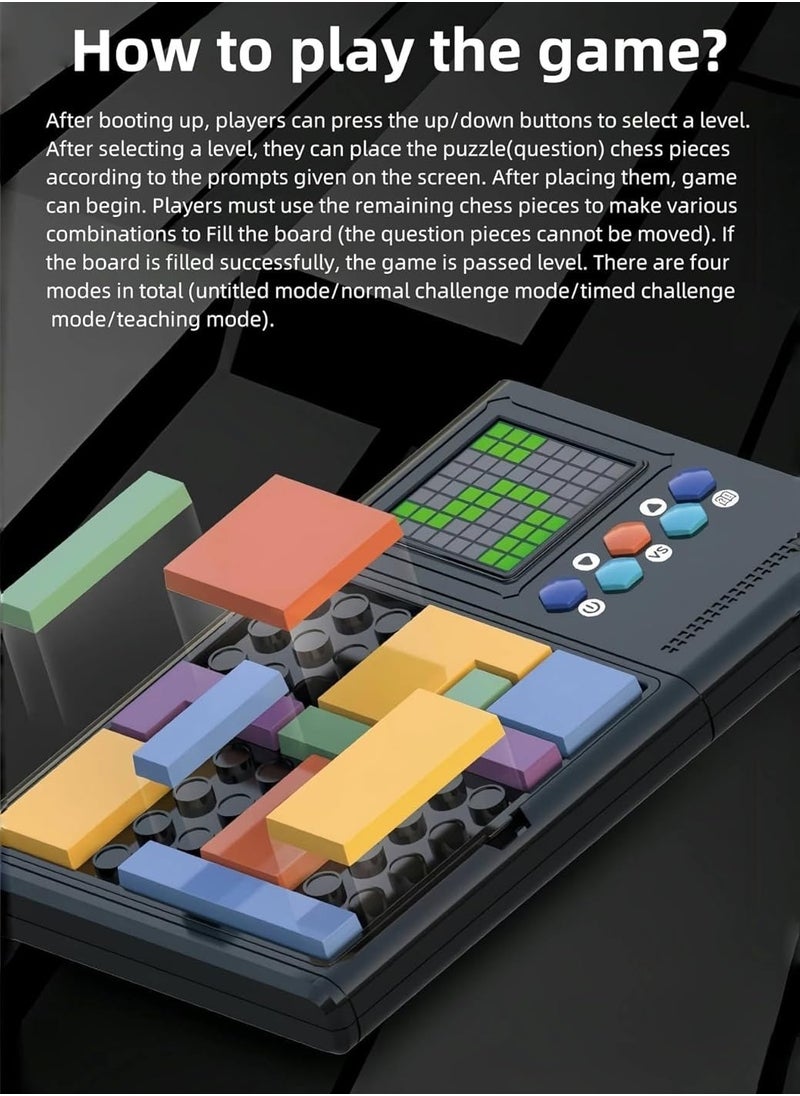 Smart Puzzle Game Console – 500 Levels, Maze Challenge, Interactive Logic & Concentration Game for Boys, Girls, and Parents, Brain Teasers for All Ages, Handheld Puzzle Game, Cognitive Skills Training, Family Fun, Educational Puzzle Console, Focus and Problem-Solving Game