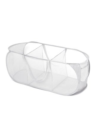 Pop Up Laundry Mesh Hamper Basket Storage Solution Compact Bin Mesh Collapsible Bag Laundry Hamper Collapsible Laundry Basket White Triple Compartment. - pzsku/Z23F4EFCD9BD7C90B63E8Z/45/1745240309/6261bbbe-4379-48bf-9426-fbbde6428e87