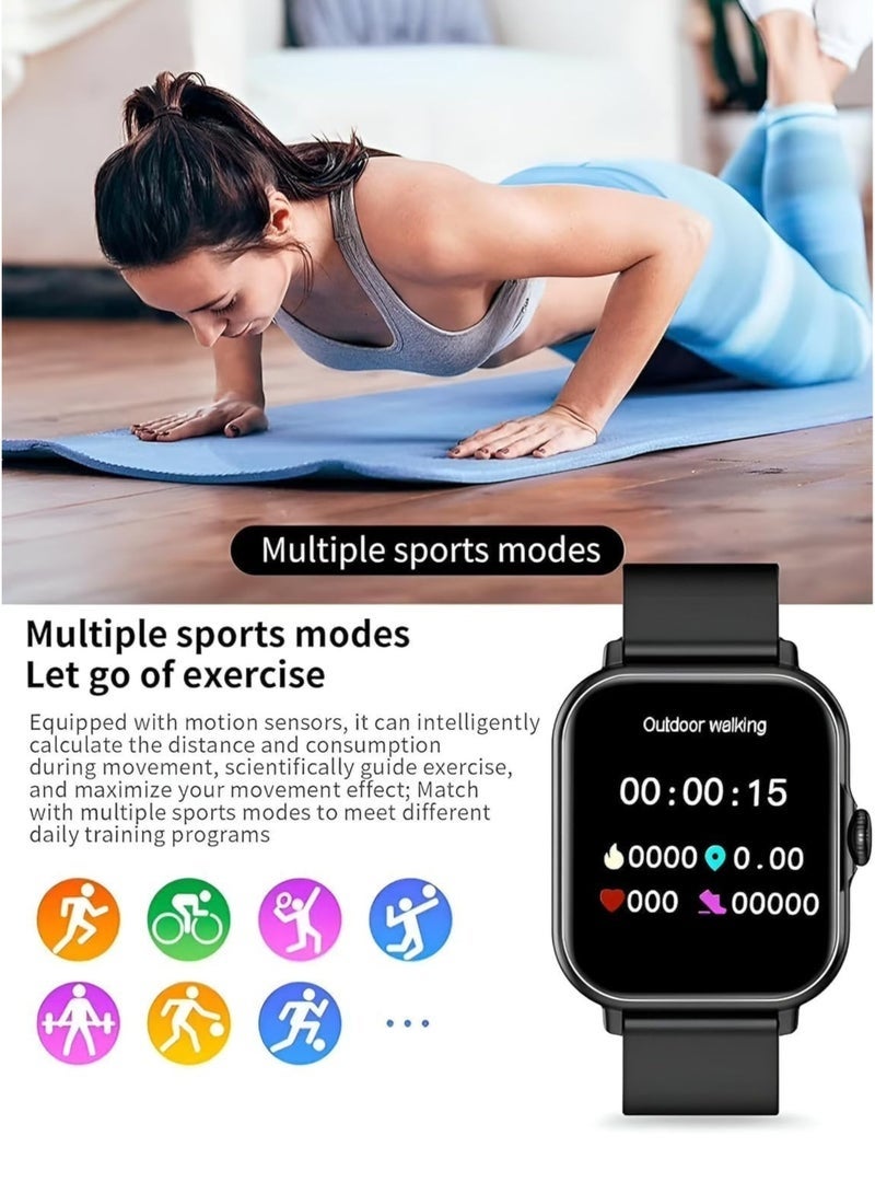 Smartbarry A58 Plus 7-in-1 Gold Colour Women Smartwatch Jewelry Gift Set – 2.02” Bluetooth Calling Smart Watch with Extra Straps, Diamond-Style Ring, Bracelet, Earrings & Necklace – Luxury Fashion Combo for Ladies - Image 3