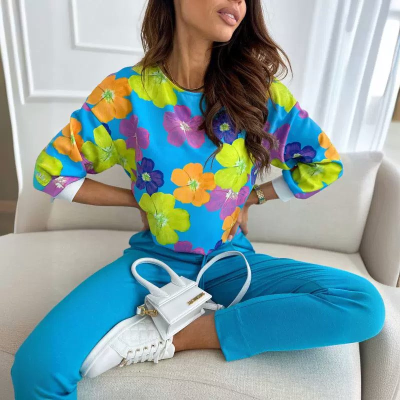 2023 Independent Station New Six-Color Long Sleeve Pullover Printed Shirt - Image 1