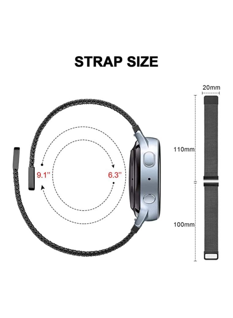 0mm Stainless Steel Mesh Metal Watch Band Strap Compatible for Samsung Galaxy Watch Active/Active 2 40mm / 44mm - Image 2