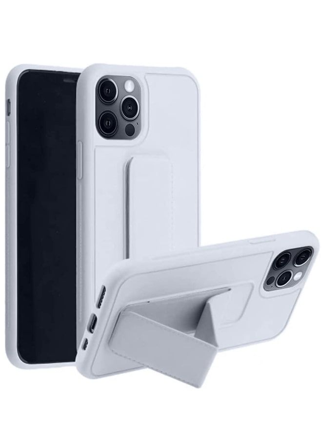 Zolo Finger Grip Holder and standing cover with Car Magnetic Multi-function Shockproof Protective Case Cover For iphone 14 Pro Max Grey - Image 1