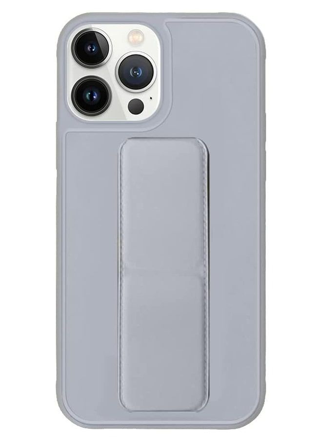 Zolo Finger Grip Holder and standing cover with Car Magnetic Multi-function Shockproof Protective Case Cover For iphone 14 Pro Max Grey - Image 2