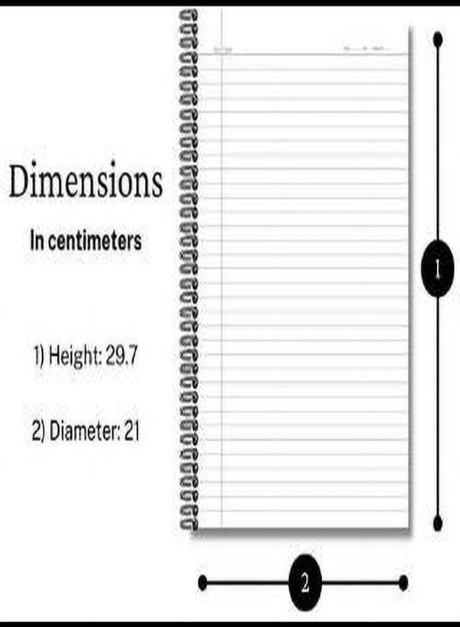 Spiral Notebook with Single Line Ruled Pages, 200 Pages Chlorine-Free Paper, Multi-Colour Packof 5 A4 Size For School And College - Image 5