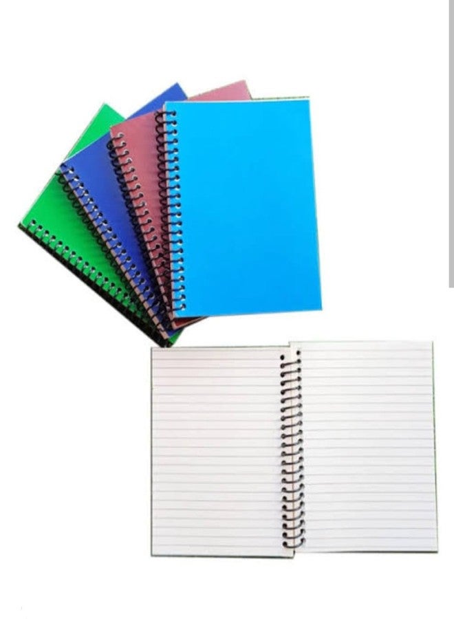 Spiral Notebook with Single Line Ruled Pages, 200 Pages Chlorine-Free Paper, Multi-Colour Packof 5 A4 Size For School And College - Image 2
