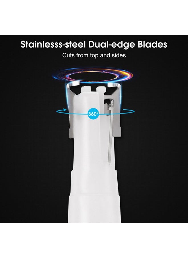 Veagins Nose Hair Trimmer for Men Wet Dry Facial Ear Hair Clipper with Vacuum System & Hypoallergenic Dual-Edge Blade Battery Operated Waterproof NT11  - Image 2