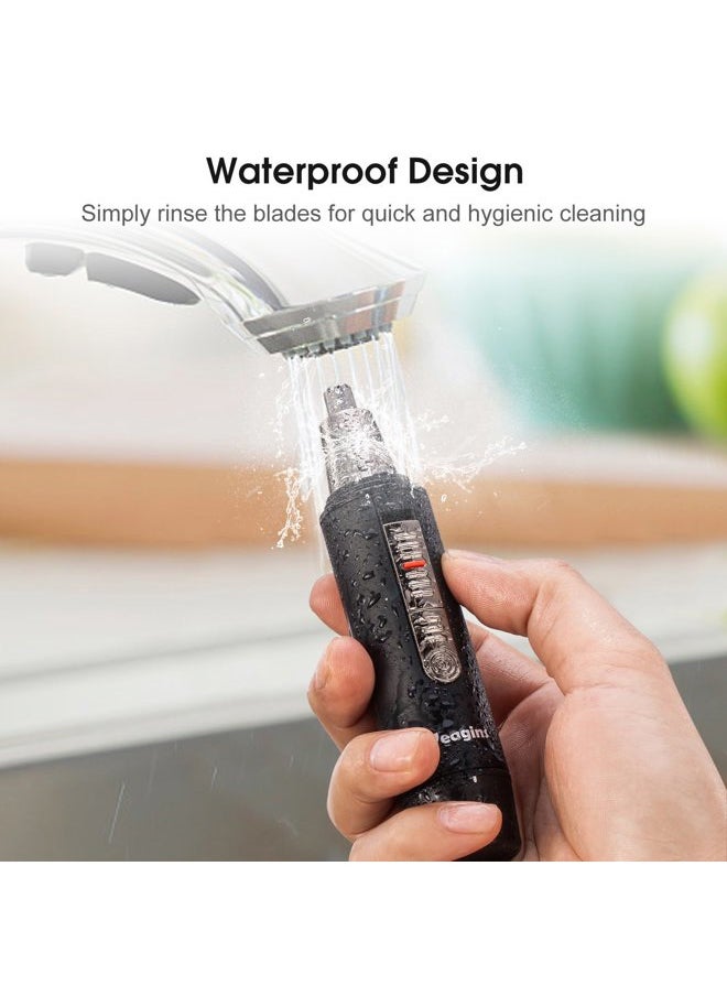 Veagins Nose Hair Trimmer for Men Wet Dry Facial Ear Hair Clipper with Vacuum System & Hypoallergenic Dual-Edge Blade Battery Operated Waterproof NT11  - Image 4