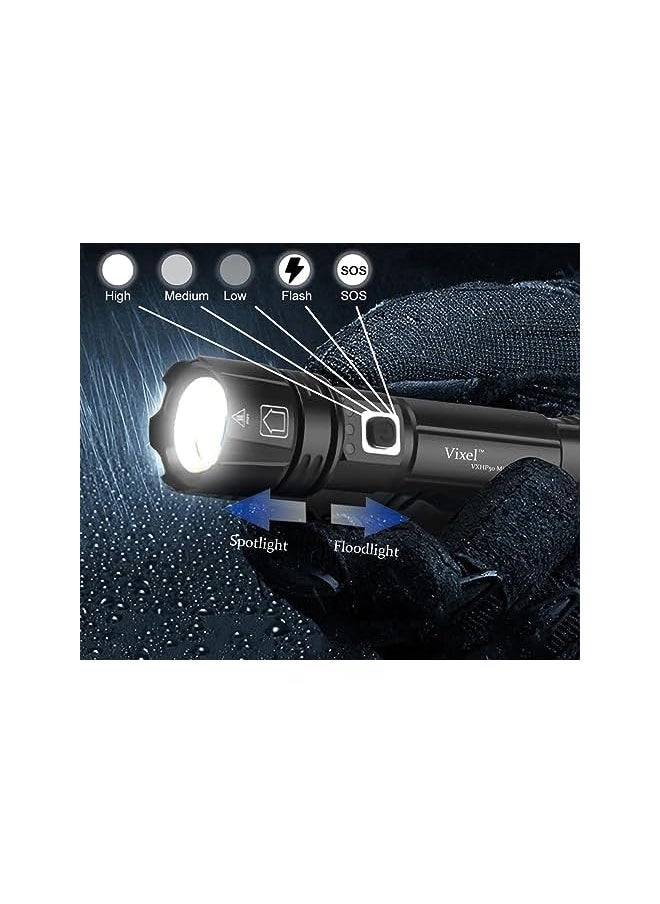 Vixel Vixel Mini Super Bright Rechargeable Flashlight for Outdoor Camping Hiking Exploration and Emergency (Battery included)  - Image 4