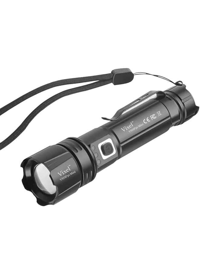 Vixel Vixel Mini Super Bright Rechargeable Flashlight for Outdoor Camping Hiking Exploration and Emergency (Battery included)  - Image 1