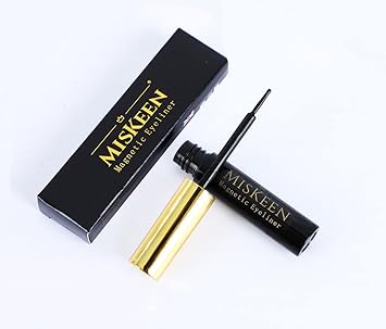 MISKEEN Black Magnetic Eyeliner Works Perfectly with all Magnetic Eye Lashes Natural Look Water Proof Strong Hold Long Lasting Water Proof And Sweat Resistant Travel Size 4ml - Image 3