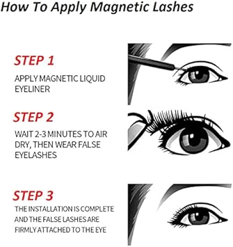 MISKEEN Black Magnetic Eyeliner Works Perfectly with all Magnetic Eye Lashes Natural Look Water Proof Strong Hold Long Lasting Water Proof And Sweat Resistant Travel Size 4ml - Image 5