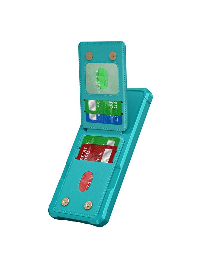 اس-توب جراب لهاتف Samsung Galaxy S24 FE 5G مع حامل بطاقة عمودي وغطاء جلدي للهاتف - Image 2