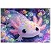 Ulord Great Jigsaw Puzzles for Adults 300 Pieces Cute Axolotl Colorful Bubbles Puzzles for Adults Toys Gift Family Decoration Kids Puzzle - Image 2