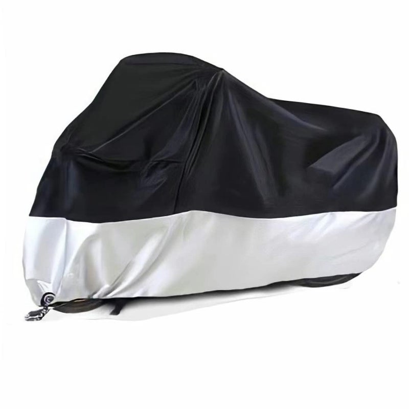 Motorcycle Covers Outdoor Waterproof Motorbike Covers with LockHoles Storage Bag Fits up to 965 Motorcycles