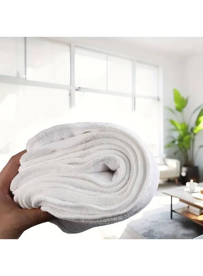 Ultrafine Fiber Reusable Cloths White Pack Of 9 High Absorbency Machine Washable - Image 1