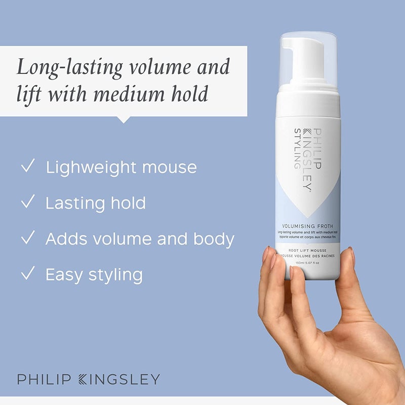 PHILIP KINGSLEY | Volumizing Froth Styling Mousse | Root Lifting Moose | Long-Lasting Volume and Lift with Medium Hold | 11.69oz - Image 2