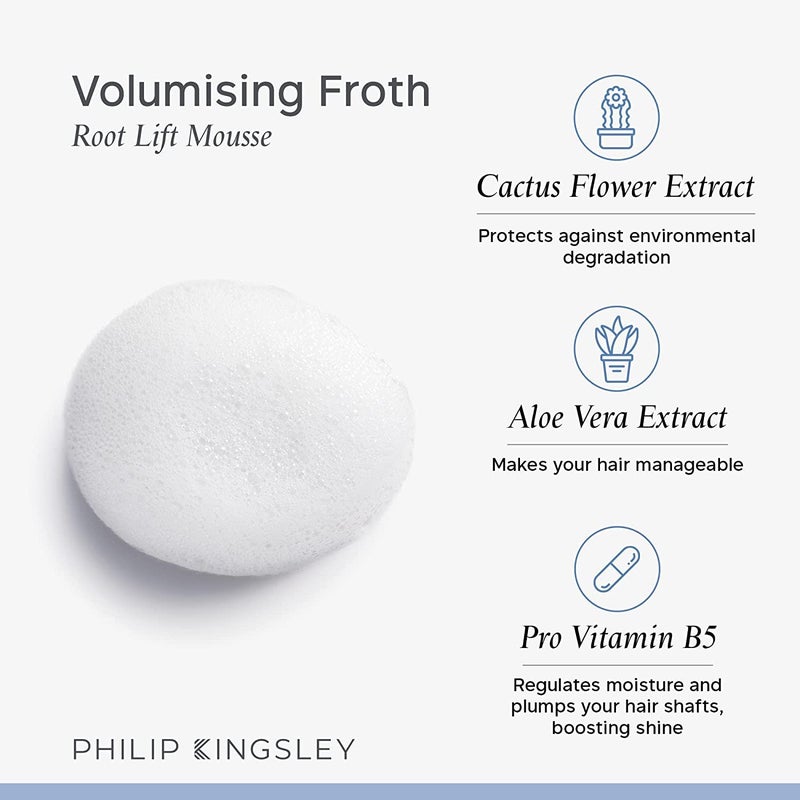 PHILIP KINGSLEY | Volumizing Froth Styling Mousse | Root Lifting Moose | Long-Lasting Volume and Lift with Medium Hold | 11.69oz - Image 3